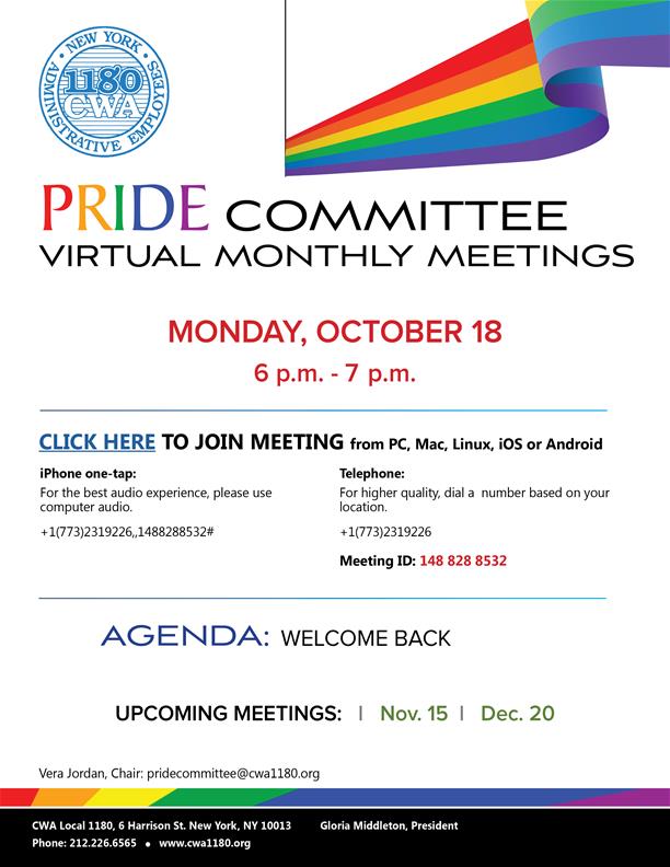 PRIDE Committee 2021 October